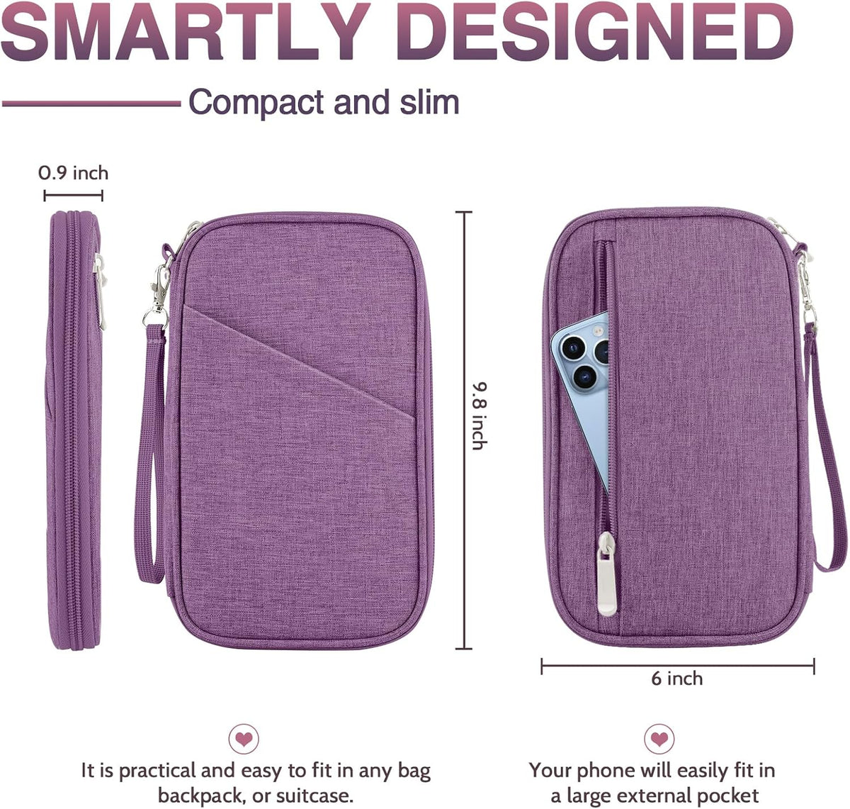 Passport Holder Family, Women Rfid Blocking Passport Wallet, Travel Document Organizer for Premium Wallets, Waterproof Passport Holders Bag for Women & Men Traveling, Credit Cards Case