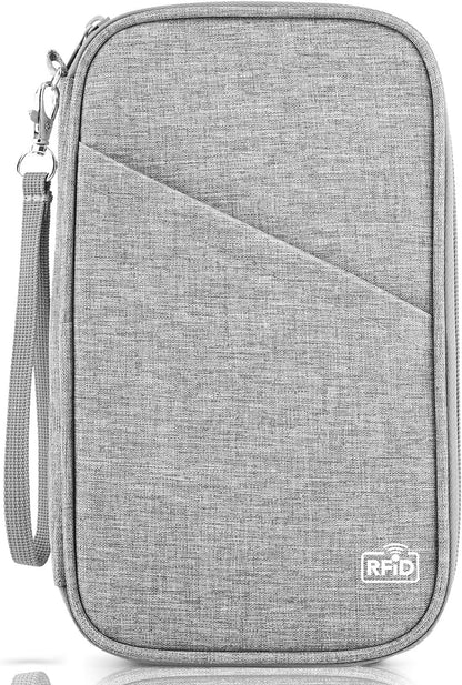 Passport Holder Family, Women Rfid Blocking Passport Wallet, Travel Document Organizer for Premium Wallets, Waterproof Passport Holders Bag for Women & Men Traveling, Credit Cards Case