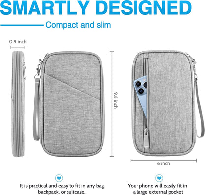 Passport Holder Family, Women Rfid Blocking Passport Wallet, Travel Document Organizer for Premium Wallets, Waterproof Passport Holders Bag for Women & Men Traveling, Credit Cards Case