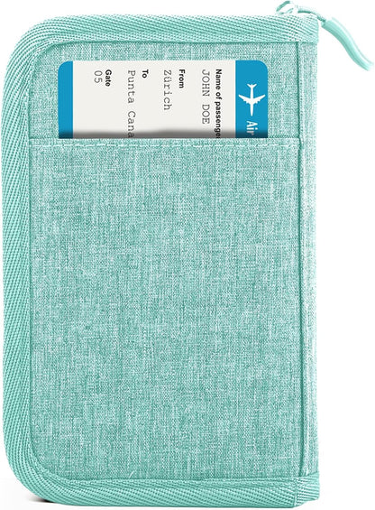 Passport Holder Family, Women Rfid Blocking Passport Wallet, Travel Document Organizer for Premium Wallets, Waterproof Passport Holders Bag for Women & Men Traveling, Credit Cards Case