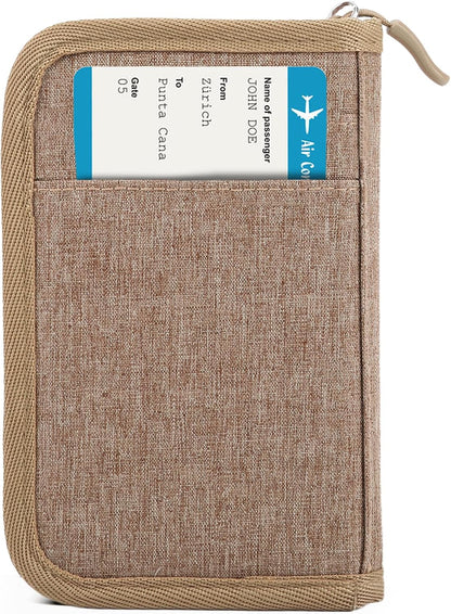Passport Holder Family, Women Rfid Blocking Passport Wallet, Travel Document Organizer for Premium Wallets, Waterproof Passport Holders Bag for Women & Men Traveling, Credit Cards Case