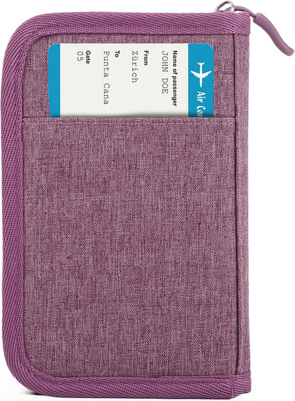 Passport Holder Family, Women Rfid Blocking Passport Wallet, Travel Document Organizer for Premium Wallets, Waterproof Passport Holders Bag for Women & Men Traveling, Credit Cards Case