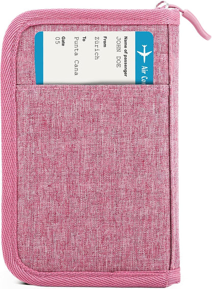 Passport Holder Family, Women Rfid Blocking Passport Wallet, Travel Document Organizer for Premium Wallets, Waterproof Passport Holders Bag for Women & Men Traveling, Credit Cards Case