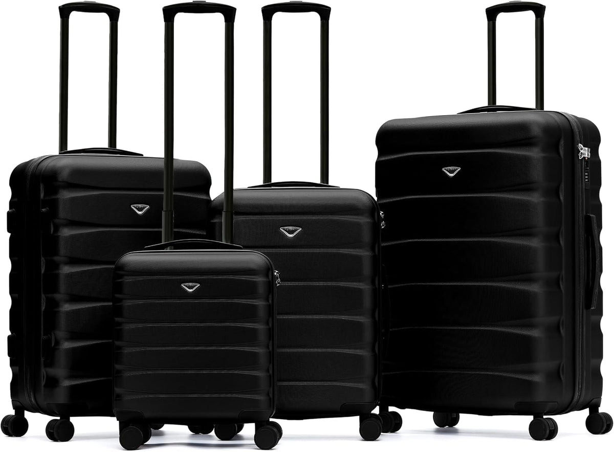 Carry On Suitcase 18x14x8" Hardside Built In TSA Lock & USB Port Lightweight Luggage Silent Double Spinner Wheels Maximum Underseat Carry-On Bag For American & United Approved Airlines