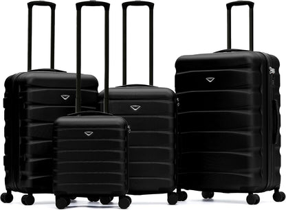 Carry On Suitcase 18x14x8" Hardside Built In TSA Lock & USB Port Lightweight Luggage Silent Double Spinner Wheels Maximum Underseat Carry-On Bag For American & United Approved Airlines