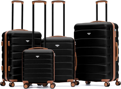 Carry On Suitcase 18x14x8" Hardside Built In TSA Lock & USB Port Lightweight Luggage Silent Double Spinner Wheels Maximum Underseat Carry-On Bag For American & United Approved Airlines