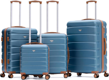 Carry On Suitcase 18x14x8" Hardside Built In TSA Lock & USB Port Lightweight Luggage Silent Double Spinner Wheels Maximum Underseat Carry-On Bag For American & United Approved Airlines