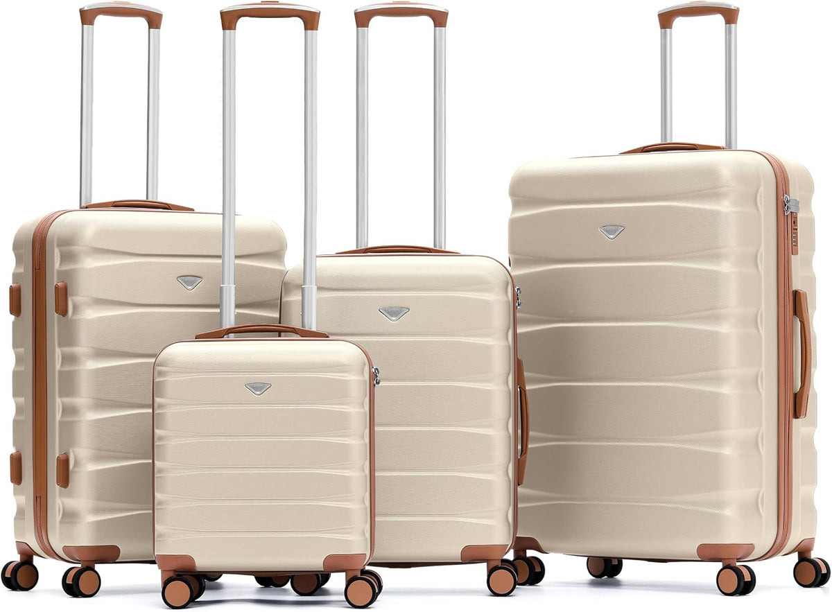 Carry On Suitcase 18x14x8" Hardside Built In TSA Lock & USB Port Lightweight Luggage Silent Double Spinner Wheels Maximum Underseat Carry-On Bag For American & United Approved Airlines
