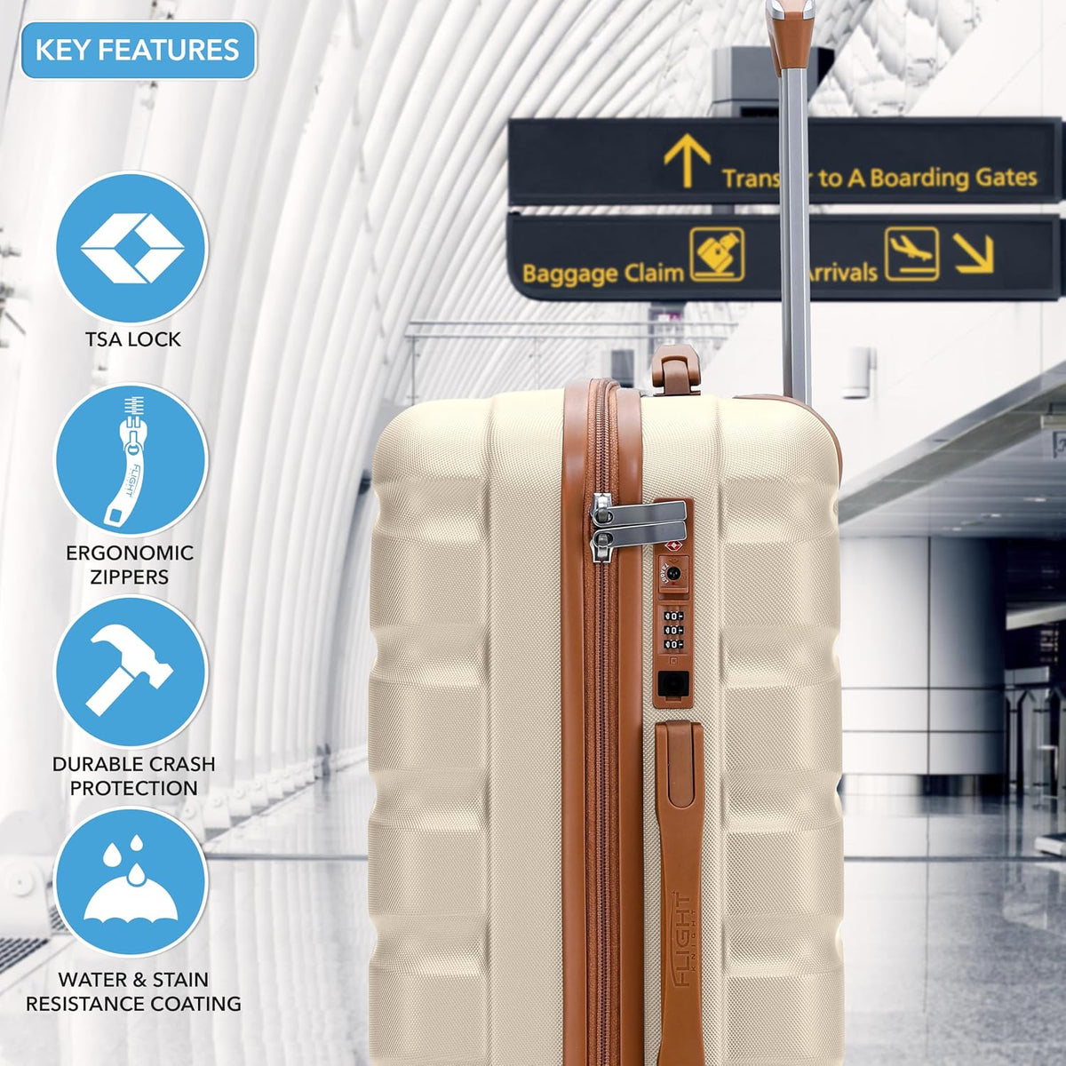 Carry On Suitcase 18x14x8" Hardside Built In TSA Lock & USB Port Lightweight Luggage Silent Double Spinner Wheels Maximum Underseat Carry-On Bag For American & United Approved Airlines