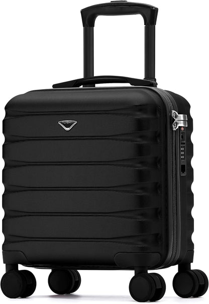 Carry On Suitcase 18x14x8" Hardside Built In TSA Lock & USB Port Lightweight Luggage Silent Double Spinner Wheels Maximum Underseat Carry-On Bag For American & United Approved Airlines