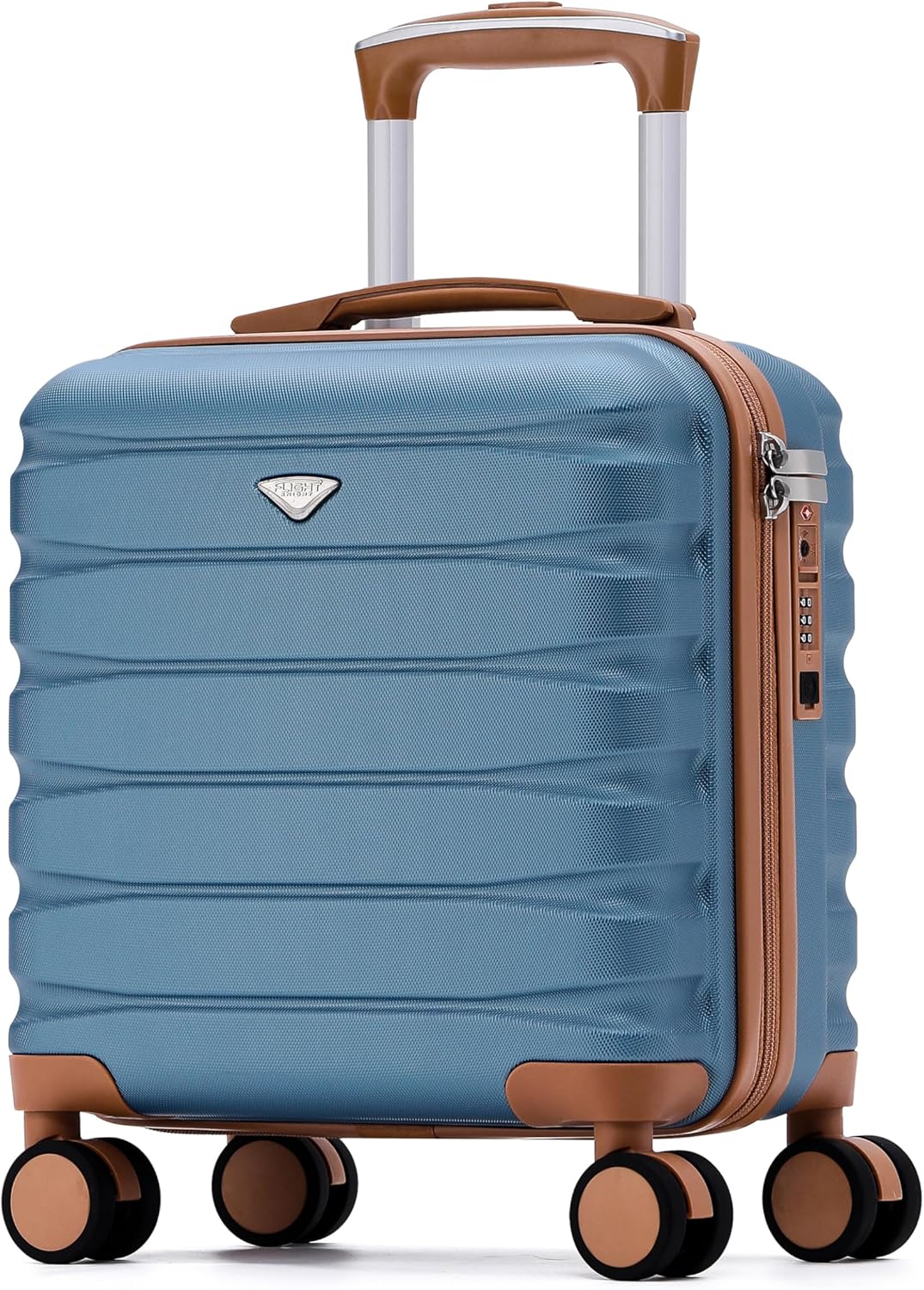 Carry On Suitcase 18x14x8" Hardside Built In TSA Lock & USB Port Lightweight Luggage Silent Double Spinner Wheels Maximum Underseat Carry-On Bag For American & United Approved Airlines