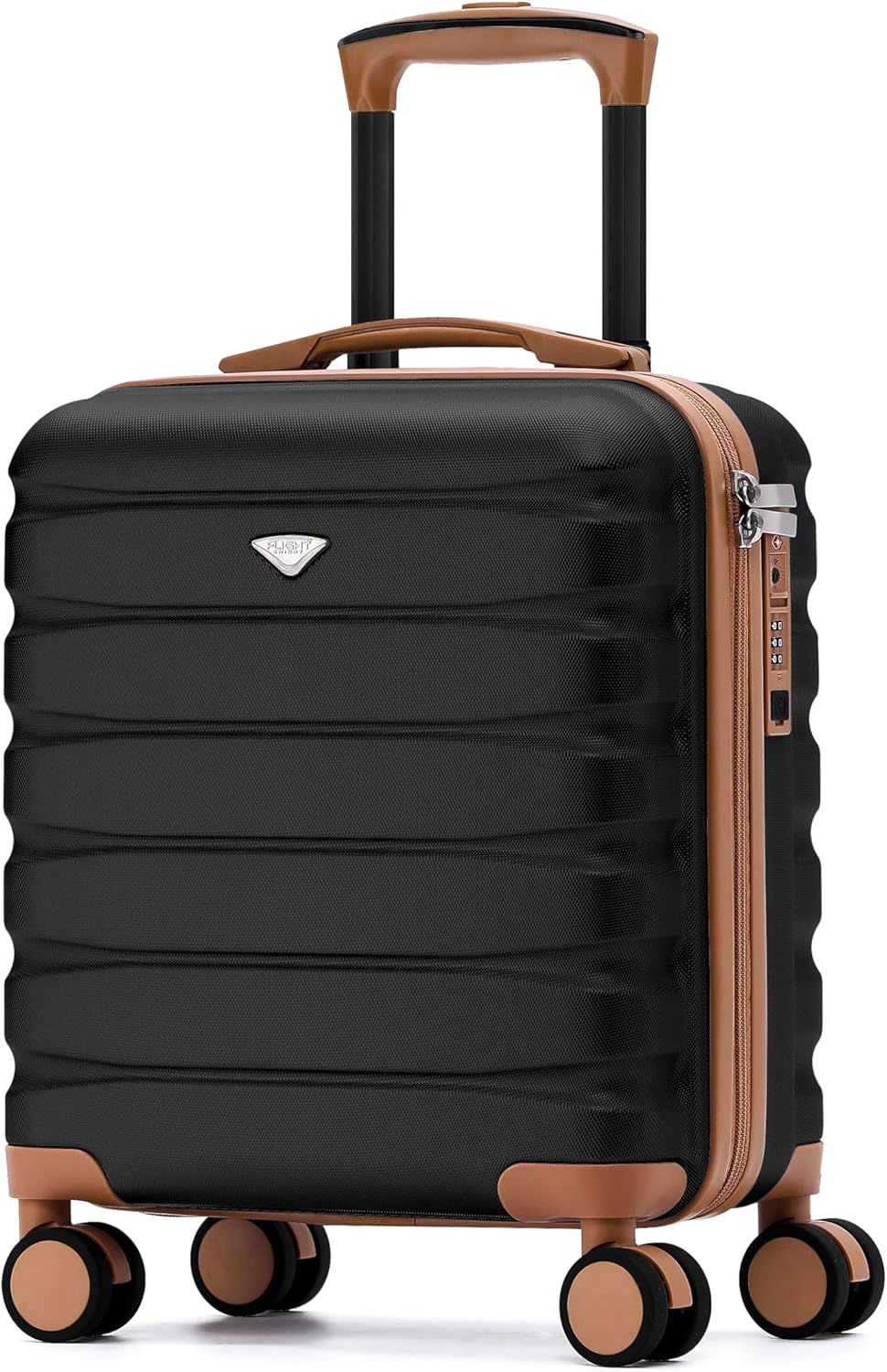 Carry On Suitcase 18x14x8" Hardside Built In TSA Lock & USB Port Lightweight Luggage Silent Double Spinner Wheels Maximum Underseat Carry-On Bag For American & United Approved Airlines
