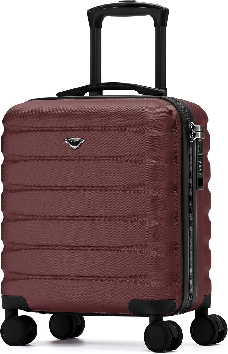 Carry On Suitcase 18x14x8" Hardside Built In TSA Lock & USB Port Lightweight Luggage Silent Double Spinner Wheels Maximum Underseat Carry-On Bag For American & United Approved Airlines