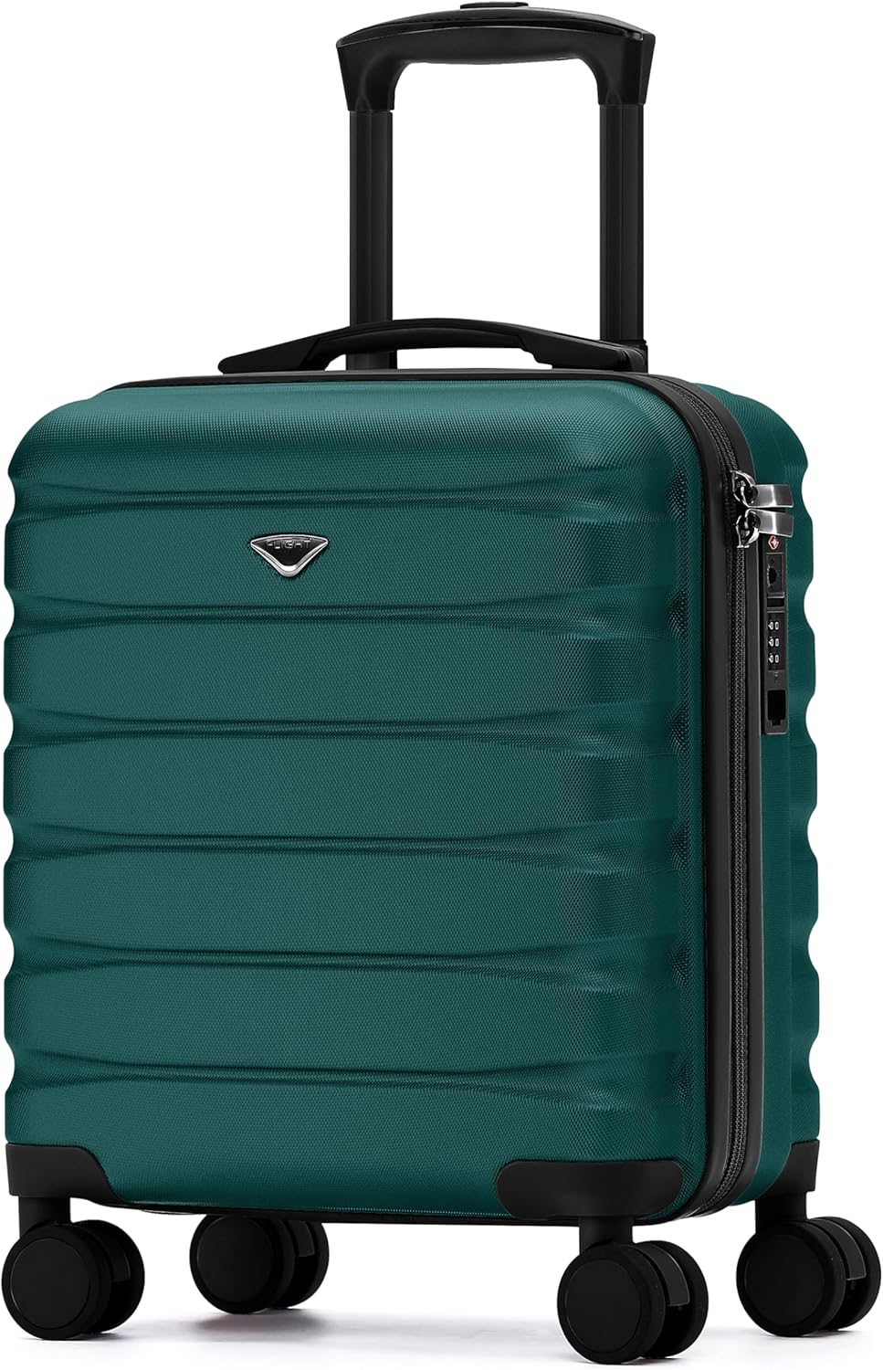 Carry On Suitcase 18x14x8" Hardside Built In TSA Lock & USB Port Lightweight Luggage Silent Double Spinner Wheels Maximum Underseat Carry-On Bag For American & United Approved Airlines