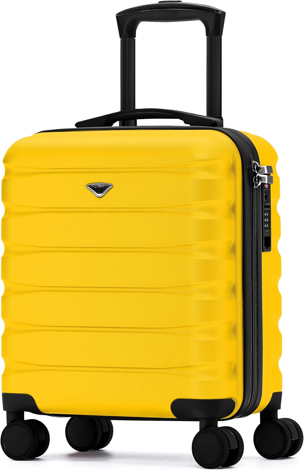 Carry On Suitcase 18x14x8" Hardside Built In TSA Lock & USB Port Lightweight Luggage Silent Double Spinner Wheels Maximum Underseat Carry-On Bag For American & United Approved Airlines