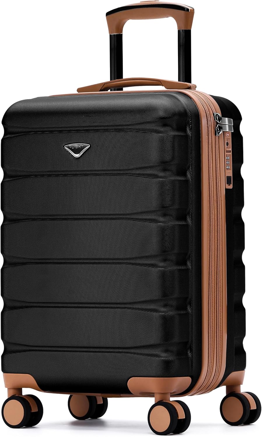 Carry On Suitcase 18x14x8" Hardside Built In TSA Lock & USB Port Lightweight Luggage Silent Double Spinner Wheels Maximum Underseat Carry-On Bag For American & United Approved Airlines