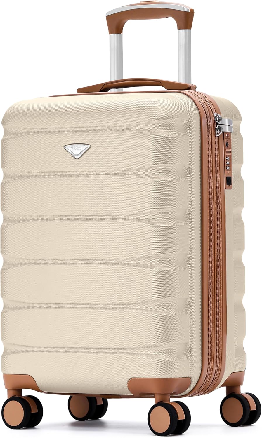 Carry On Suitcase 18x14x8" Hardside Built In TSA Lock & USB Port Lightweight Luggage Silent Double Spinner Wheels Maximum Underseat Carry-On Bag For American & United Approved Airlines
