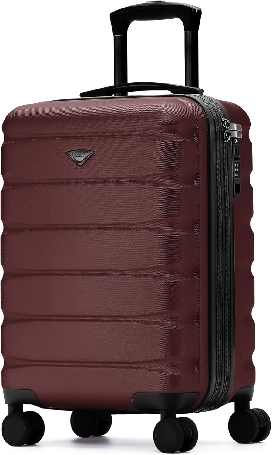 Carry On Suitcase 18x14x8" Hardside Built In TSA Lock & USB Port Lightweight Luggage Silent Double Spinner Wheels Maximum Underseat Carry-On Bag For American & United Approved Airlines