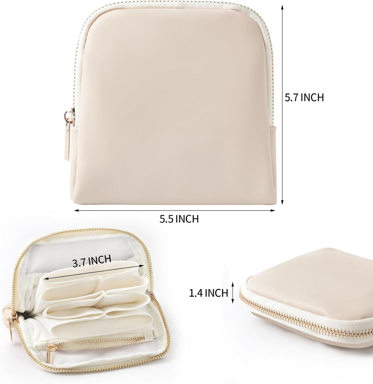 Genuine Leather Travel Jewelry Organizer Case Pouch Bags with Zipper, Small Mini Portable Jewelry Storage Bag for Ring Earrings Necklace Bracelet Travel Essentials Gift for Women（Cyan）