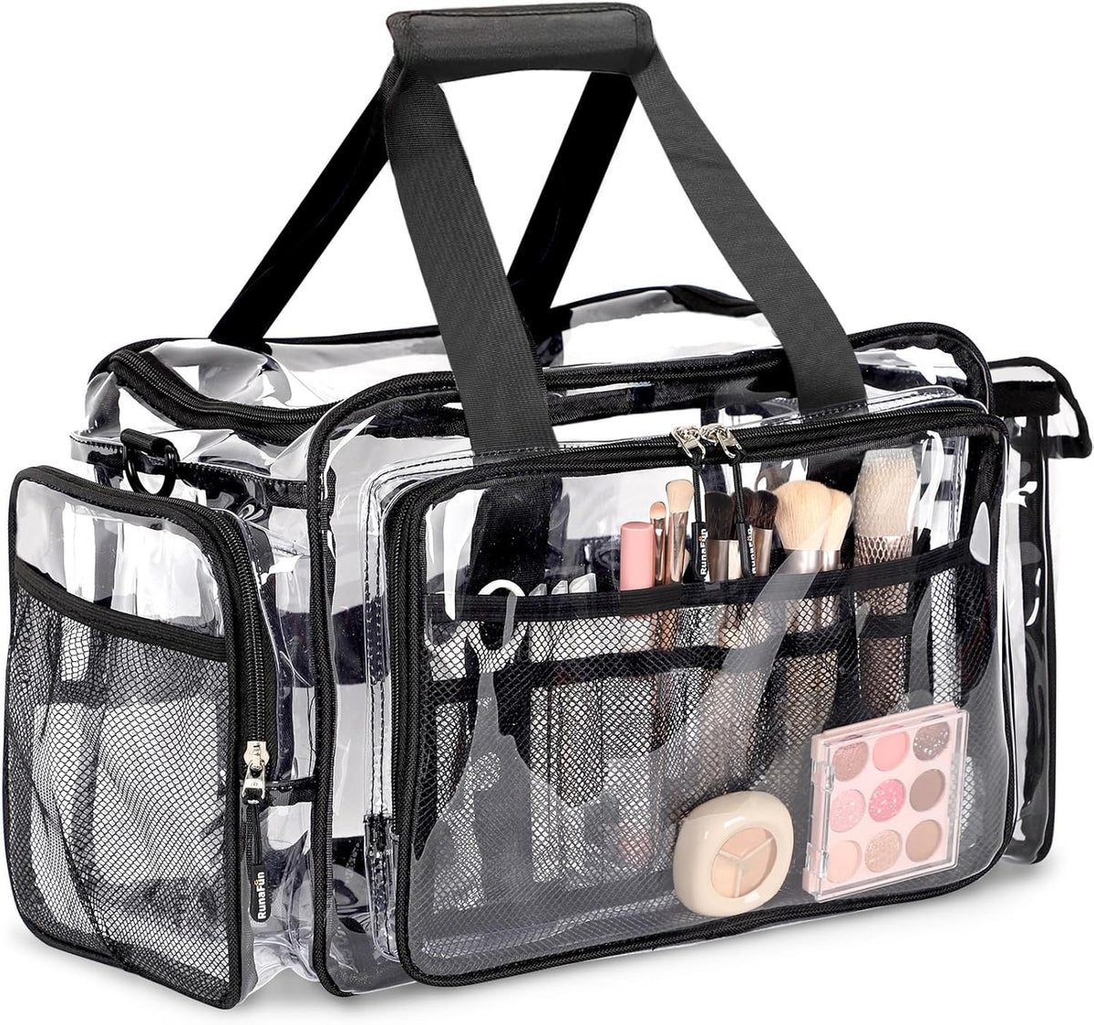 Large Clear Makeup Bag，Extra Large Clear Tote Bag，Professional Makeup Artist Case, Waterproof Clear Bag for Stadium Events, Travel, Cosmetology, Hairstylist Tools