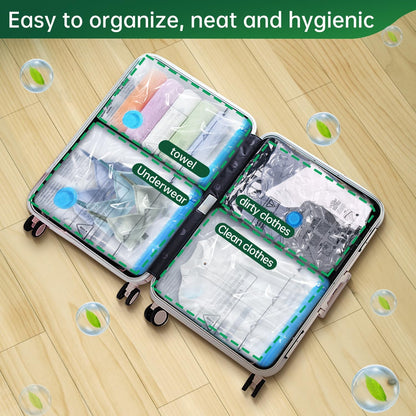 14 Combo Pack Travel Vacuum Bags with Pump - Space Saver & Travel Essentials, Vacuum Seal Bags for Clothing and Luggage