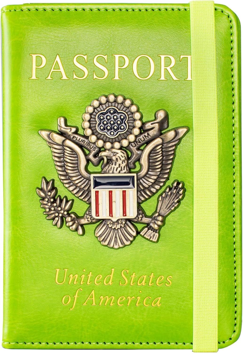 Passport Holder and Card Slot Combo RFID Blocking Leather Travel Passport Wallet for Men and Women US Passport Cover, Blue