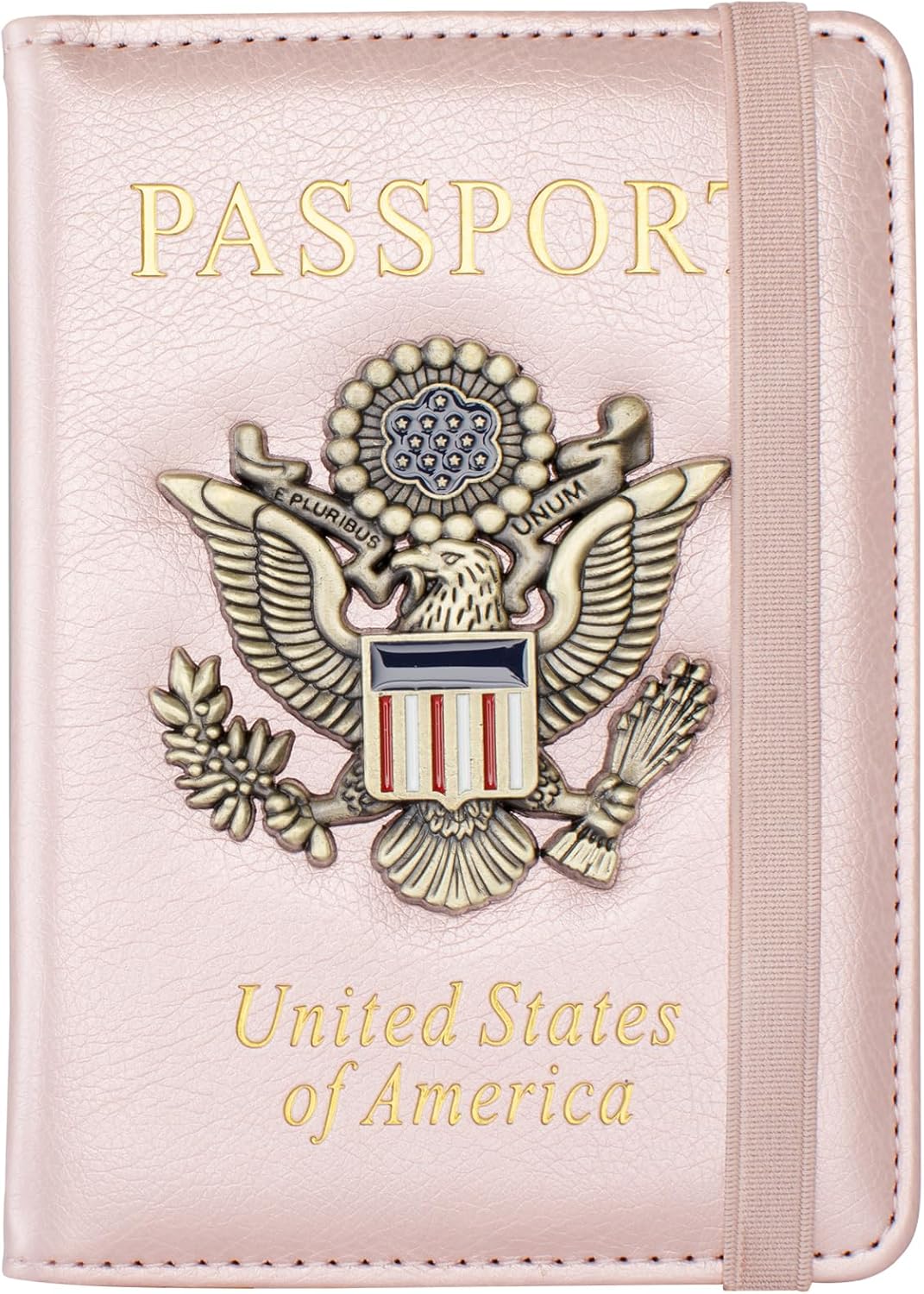 Passport Holder and Card Slot Combo RFID Blocking Leather Travel Passport Wallet for Men and Women US Passport Cover, Blue