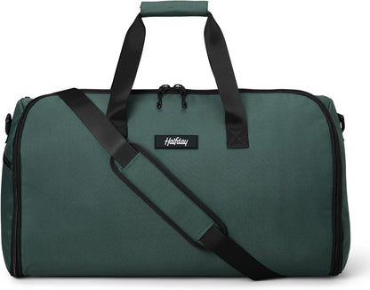 Halfday Convertible 2-in-1 Garment Duffel Weekender Bag 40L: Wrinkle-Free Travel (Hanging Suit Compartment, Shoe Pockets, Trolley Sleeve), Durable & Water-Resistant Carry-on, Shadow