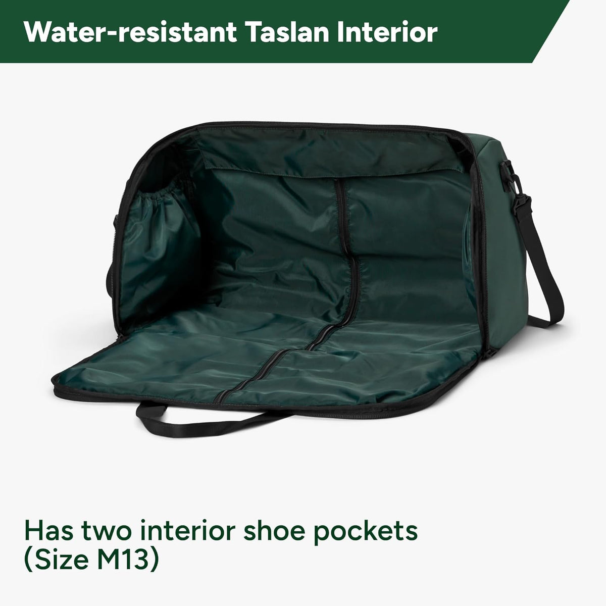 Halfday Convertible 2-in-1 Garment Duffel Weekender Bag 40L: Wrinkle-Free Travel (Hanging Suit Compartment, Shoe Pockets, Trolley Sleeve), Durable & Water-Resistant Carry-on, Shadow