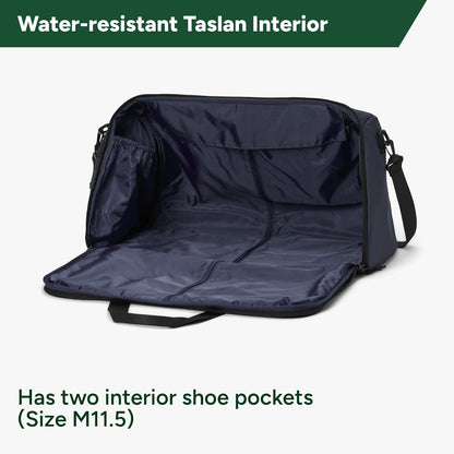 Halfday Convertible 2-in-1 Garment Duffel Weekender Bag 40L: Wrinkle-Free Travel (Hanging Suit Compartment, Shoe Pockets, Trolley Sleeve), Durable & Water-Resistant Carry-on, Shadow