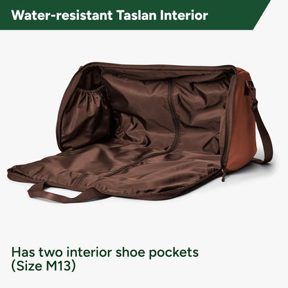 Halfday Convertible 2-in-1 Garment Duffel Weekender Bag 40L: Wrinkle-Free Travel (Hanging Suit Compartment, Shoe Pockets, Trolley Sleeve), Durable & Water-Resistant Carry-on, Shadow