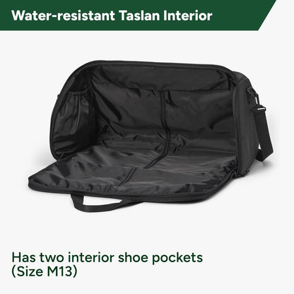 Halfday Convertible 2-in-1 Garment Duffel Weekender Bag 40L: Wrinkle-Free Travel (Hanging Suit Compartment, Shoe Pockets, Trolley Sleeve), Durable & Water-Resistant Carry-on, Shadow