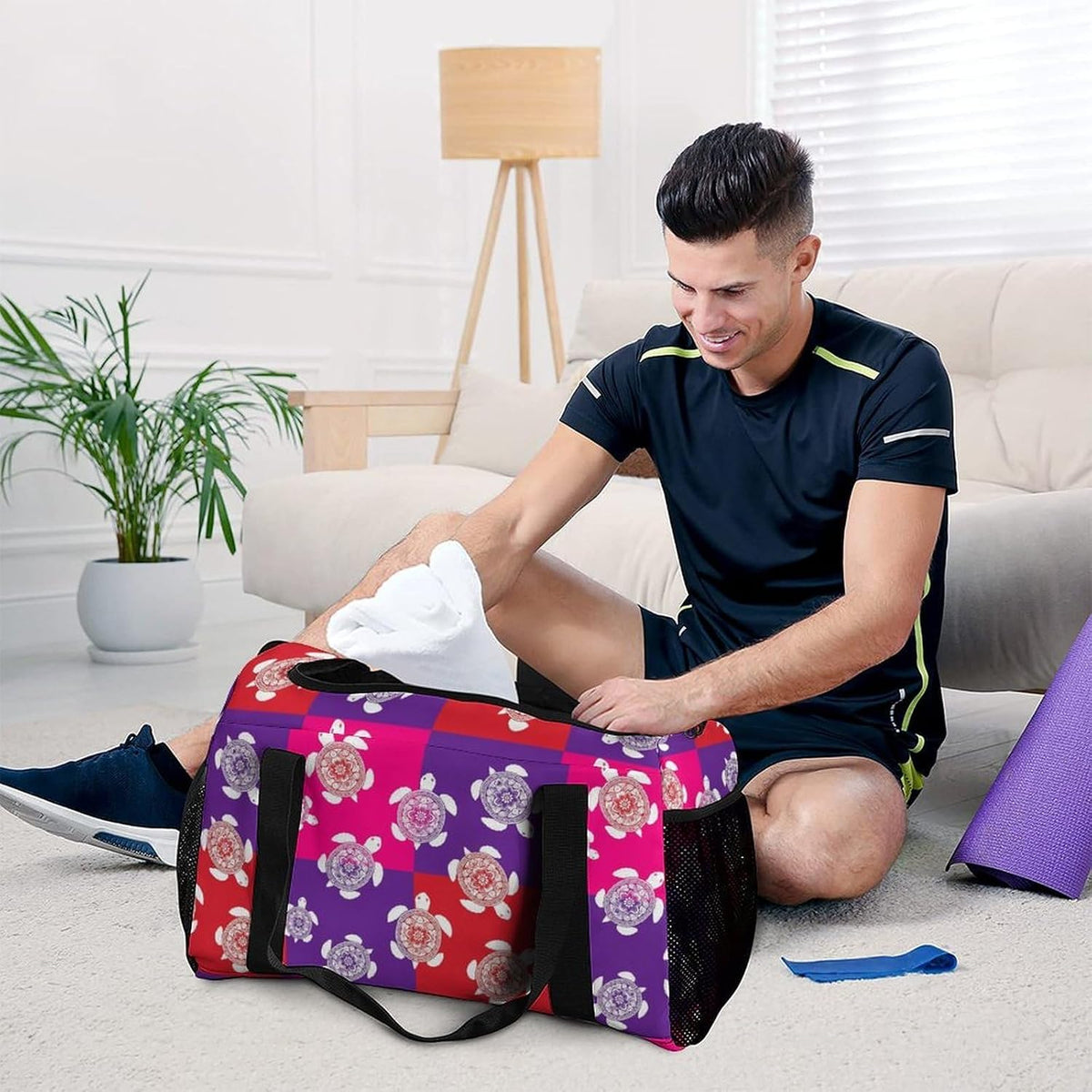 Weekender Overnight Bag Duffel for Travel Gym Sports Large Main Compartment Carry Handles
