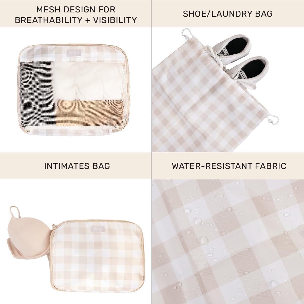 Packing Cubes for Travel, 6-Piece Large Packing Cube Organizer Set for Suitcase, Duffel Bag, Luggage, Multiple Sizes Travel Essentials (Desert Leopard)