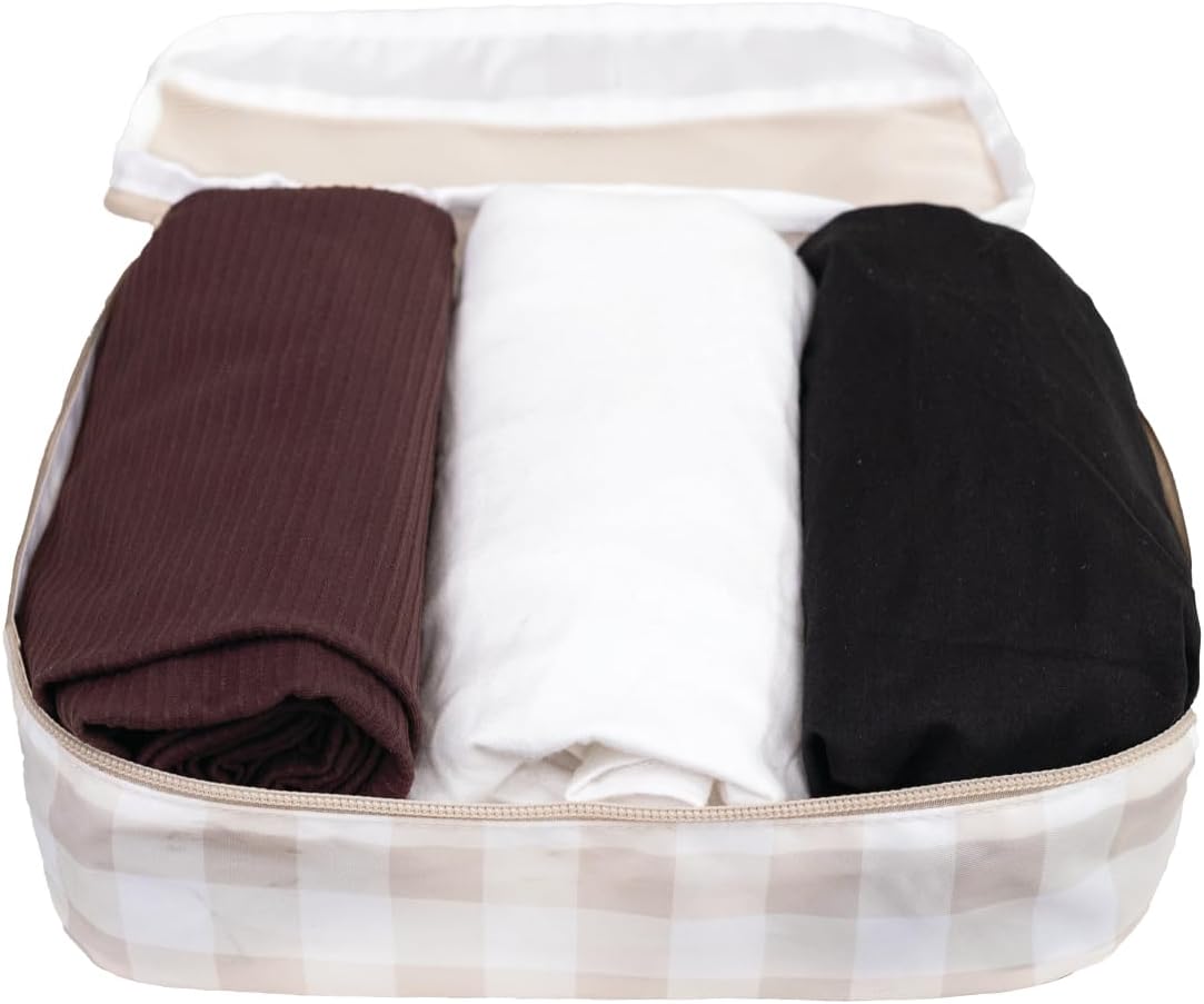 Packing Cubes for Travel, 6-Piece Large Packing Cube Organizer Set for Suitcase, Duffel Bag, Luggage, Multiple Sizes Travel Essentials (Desert Leopard)