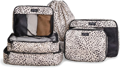Packing Cubes for Travel, 6-Piece Large Packing Cube Organizer Set for Suitcase, Duffel Bag, Luggage, Multiple Sizes Travel Essentials (Desert Leopard)
