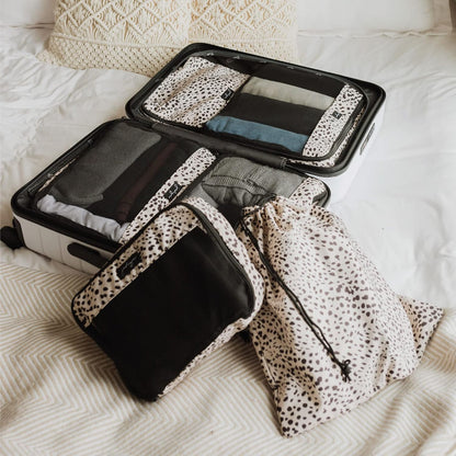 Packing Cubes for Travel, 6-Piece Large Packing Cube Organizer Set for Suitcase, Duffel Bag, Luggage, Multiple Sizes Travel Essentials (Desert Leopard)