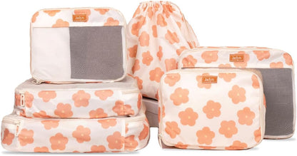 Packing Cubes for Travel, 6-Piece Large Packing Cube Organizer Set for Suitcase, Duffel Bag, Luggage, Multiple Sizes Travel Essentials (Desert Leopard)