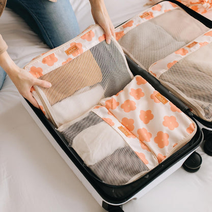Packing Cubes for Travel, 6-Piece Large Packing Cube Organizer Set for Suitcase, Duffel Bag, Luggage, Multiple Sizes Travel Essentials (Desert Leopard)