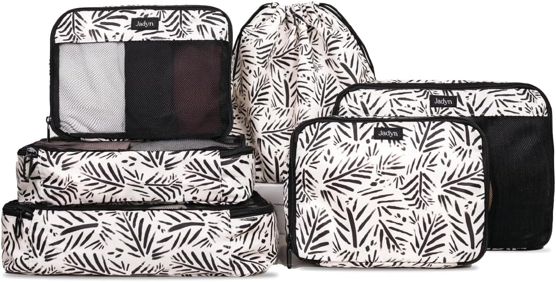 Packing Cubes for Travel, 6-Piece Large Packing Cube Organizer Set for Suitcase, Duffel Bag, Luggage, Multiple Sizes Travel Essentials (Desert Leopard)