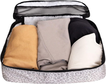 Packing Cubes for Travel, 6-Piece Large Packing Cube Organizer Set for Suitcase, Duffel Bag, Luggage, Multiple Sizes Travel Essentials (Desert Leopard)