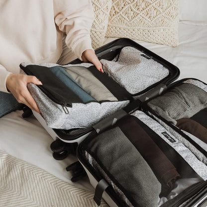 Packing Cubes for Travel, 6-Piece Large Packing Cube Organizer Set for Suitcase, Duffel Bag, Luggage, Multiple Sizes Travel Essentials (Desert Leopard)
