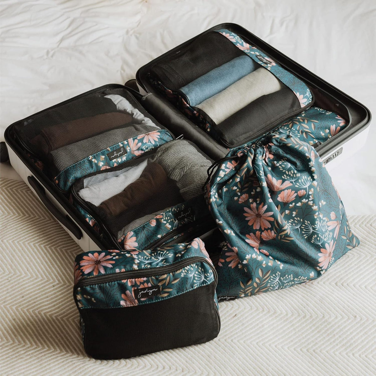 Packing Cubes for Travel, 6-Piece Large Packing Cube Organizer Set for Suitcase, Duffel Bag, Luggage, Multiple Sizes Travel Essentials (Desert Leopard)