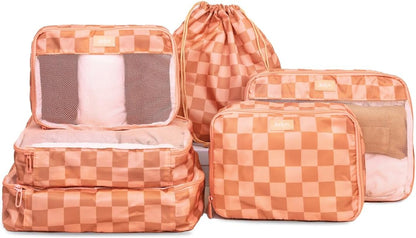 Packing Cubes for Travel, 6-Piece Large Packing Cube Organizer Set for Suitcase, Duffel Bag, Luggage, Multiple Sizes Travel Essentials (Desert Leopard)