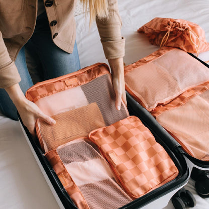 Packing Cubes for Travel, 6-Piece Large Packing Cube Organizer Set for Suitcase, Duffel Bag, Luggage, Multiple Sizes Travel Essentials (Desert Leopard)