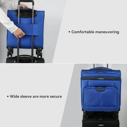 Underseater Carry-On Luggage Airline Approved with Spinner Wheels, 16 Inch Luggage with TSA Lock, Overnight Rolling Softside Suitcases for Women,Purple