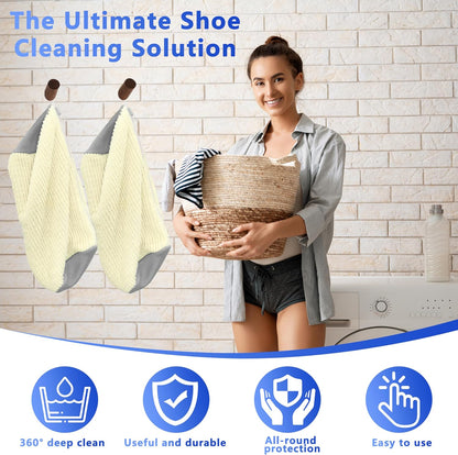 2Pcs Reusable Shoe Washing Machine Bag for Washer and Dryer:Free Up Hands, Prevent Deformation,shoe bag with Zipper Protection Design, Use for all Shoes,Sports Shoes(Yellow)