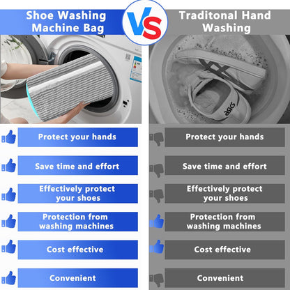 2Pcs Reusable Shoe Washing Machine Bag for Washer and Dryer:Free Up Hands, Prevent Deformation,shoe bag with Zipper Protection Design, Use for all Shoes,Sports Shoes(Yellow)