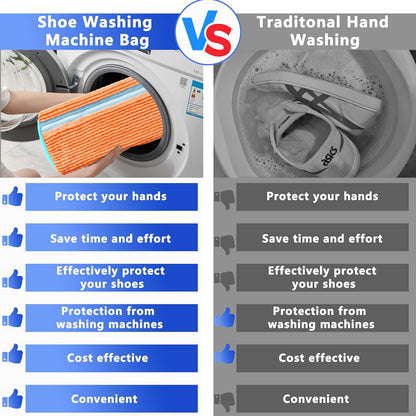 2Pcs Reusable Shoe Washing Machine Bag for Washer and Dryer:Free Up Hands, Prevent Deformation,shoe bag with Zipper Protection Design, Use for all Shoes,Sports Shoes(Yellow)