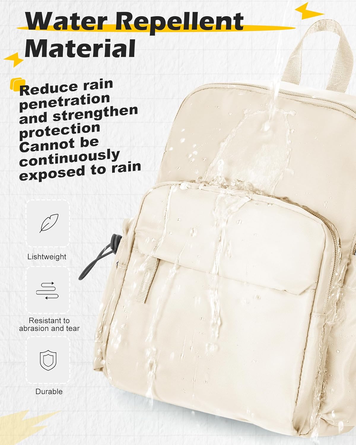 Sling Crossbody Bag for Men Women, Tactical Backpack Shoulder Daypack Mini Anti-Theft Motorcycle Chest Bags, Small One Strap Backpack for Casual Travel Hiking Outdoor Sports Off White